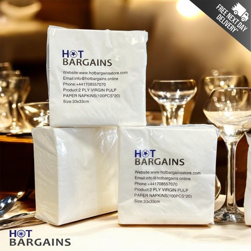 2ply paper napkins 33cm - paper,