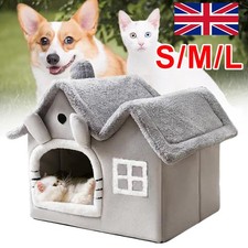 NEW Cat Bed Super Soft Large Grey Cat/Dog Igloo Pet Bed Warm House/ Puppy/Kitten