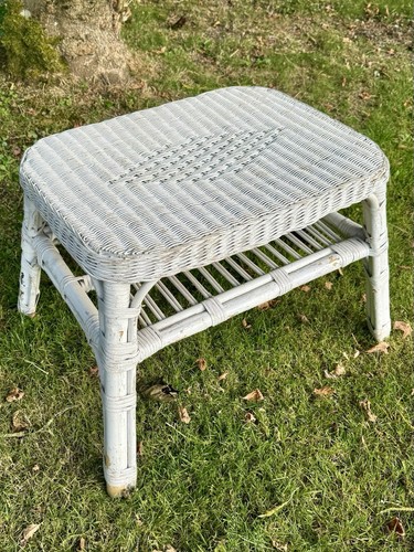 Vintage wicker coffee table - vintage,
