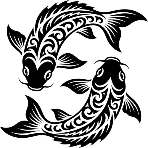 Koi carp fish decal sticker - koi,