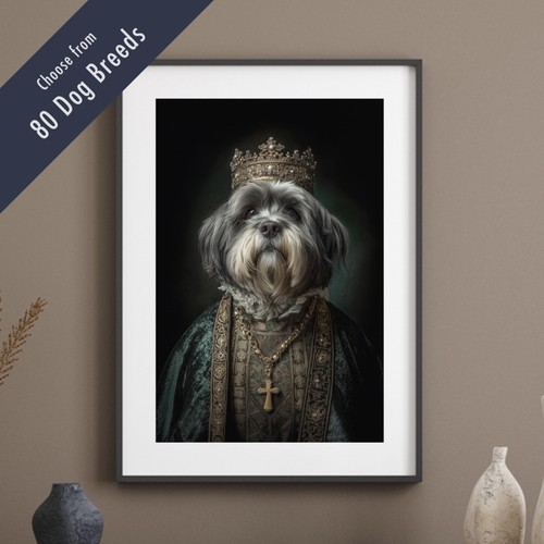 Royal dog portrait - royal, print