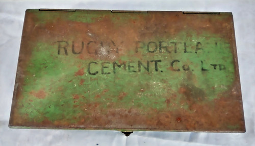 Vintage storage tin portland - storage,