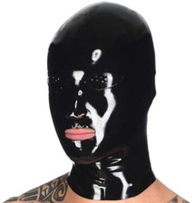 Sexy Men's Latex Hood Eye Mesh