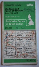 Ordnance Survey Pathfinder Sheet SD 65/75 Slaidburn & Forest of Bowland laminate