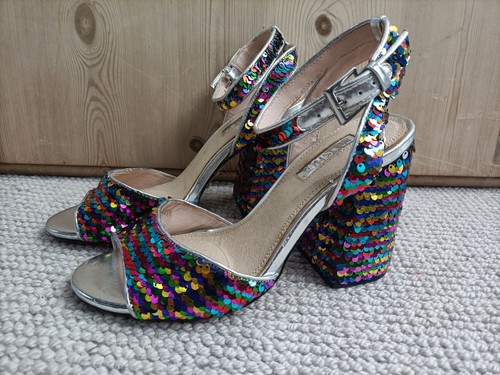 Sequin sandals high - sandals, heels
