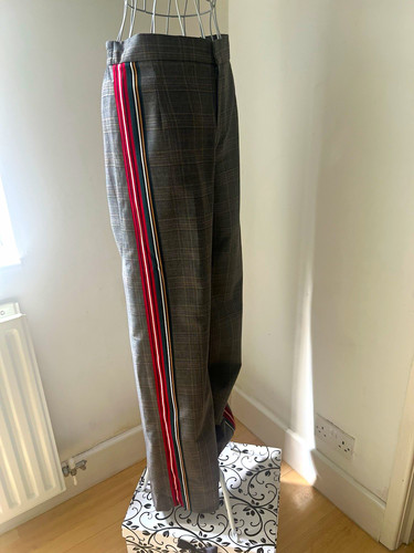Zara grey check straight - grey,