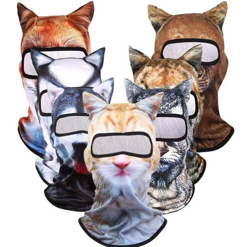 Cat animal ski balaclava - 3d,