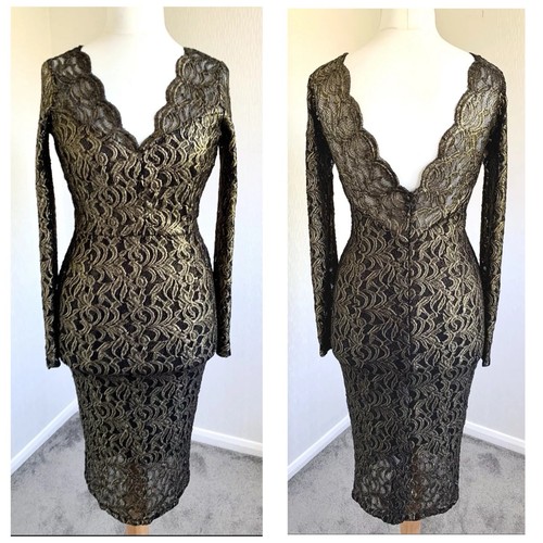 Next gold black lace - gold,