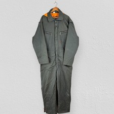 Canadian Caribou Boiler Suit Coveralls Green Made in Canada Mens XXL