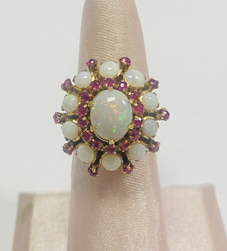 Opal ruby 14k gold - gold, vintage