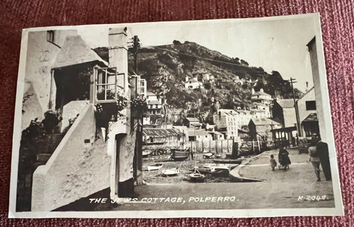 Vintage postcard polperro - vintage,