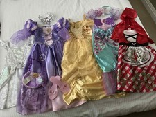 Disney Princess Costume Bundle Age 5-6 Red Riding Hood Belle Ariel Rapunzel 