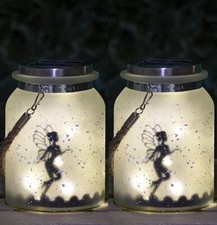 2x Solar Fairy Jar Garden