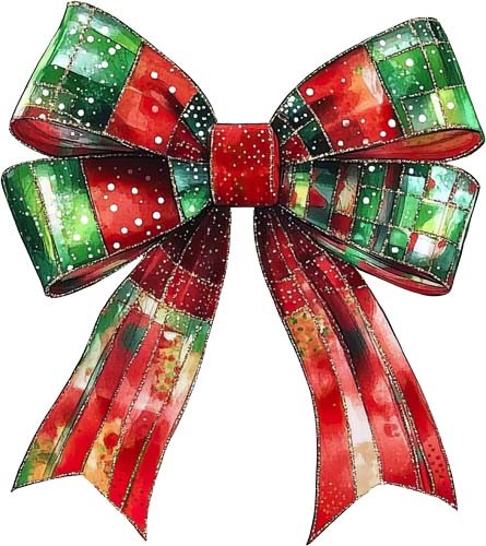 Christmas coquette bow wall - coquette,