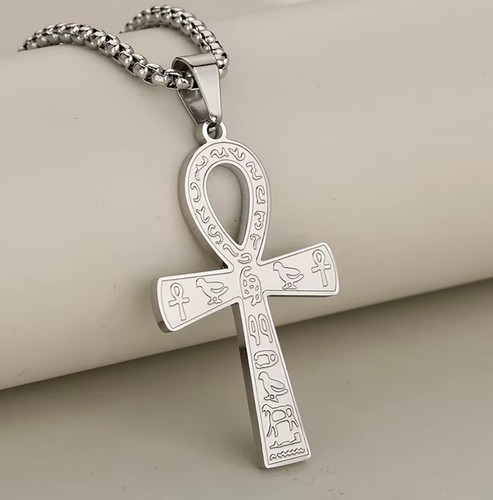 Ankh cross pendant necklace - cross,