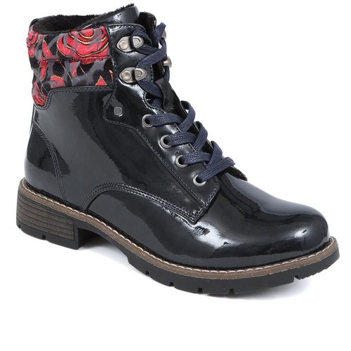 Pavers floral cuff ankle - floral, boots