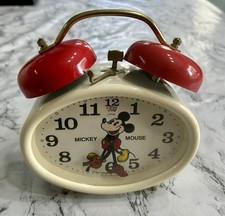 Mickey Mouse Vintage Wind Up Alarm Clock Avronel Germany Circa 1960s Working VGC