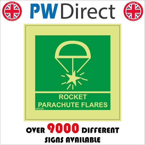 Sign rocket parachute flares - sign,