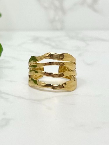 Waterproof gold ring chunky - waterproof,