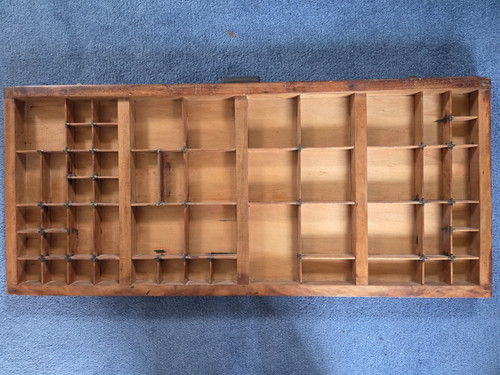 Vintage wooden printers drawer - wooden,