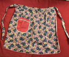 Vintage Cotton Apron. 50’s/60’s. Length 22”. Waist including Ties - 60”