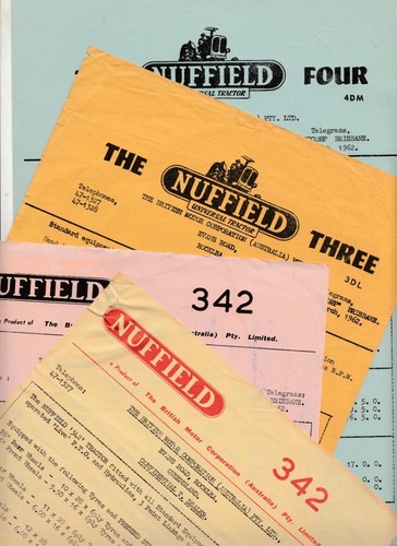 Five 1962 nuffield tractor - nuffield, bmc