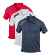 Hanes 7740 Cool-DRI Plain Contrast Polyester Breathable Sports Polo Shirt