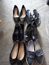 Ladies Black Shoes And Sandals UK  Various Size S 6 Pairs Black