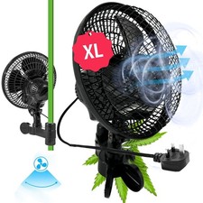 Greenhouse Clip Fan Oscillating 2 Speeds Grow Tent Fan Ventilation Ultra-Quiet