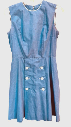 Vintage 60s blue sleeveless - vintage,