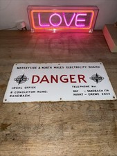Antique Porcelain "DANGER “