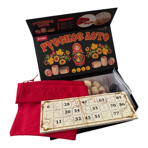 Russian lotto bingo board - bingo, game