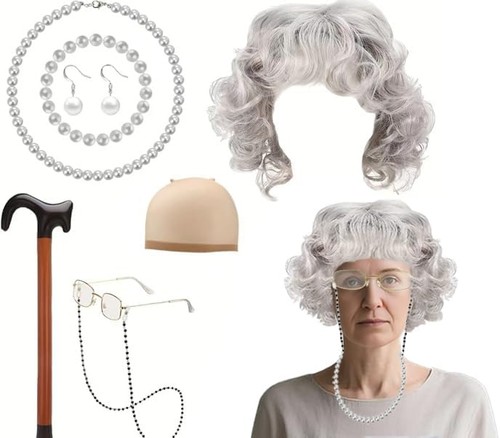 Old lady fancy dress set - set,, 9