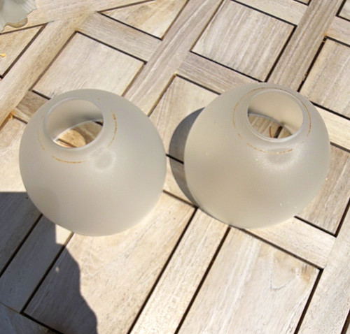 Vintage frosted white glass - vintage,
