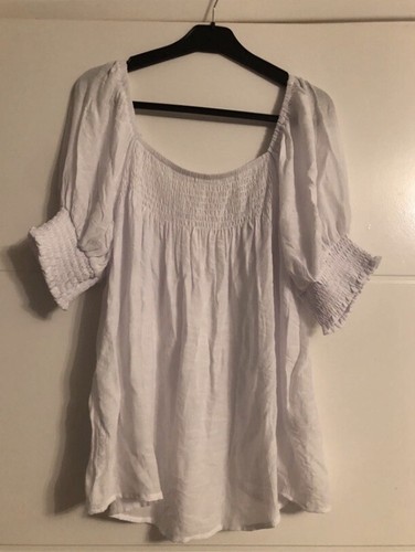 Ladies white shirt sleeved - shirt,