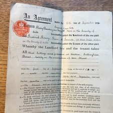 1930 Tenancy Agreement Cottage