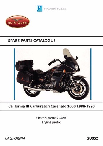 Moto guzzi parts - parts, book