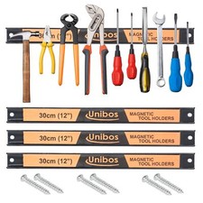 3 x 12" Magnetic Tool Strip Holder Bar Rail Rack Wall Mounted Bits Storage Rack