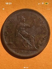 1864 Plain 4 One Penny Queen