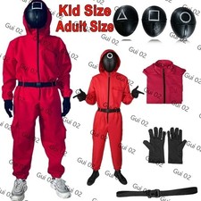 Kid Adult Squid Red Jumpsuit