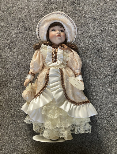 Porcelain girl doll - porcelain, blue