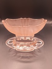 Art Deco MCM Pink Frosted