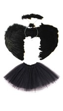 BLACK DARK FALLEN ANGEL WINGS