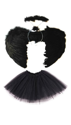 Black dark fallen angel wings - dark,