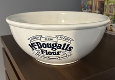 Vintage Poole Pottery McDougalls Flour Mixing Bowl 25.5 Cms Diameter white. 