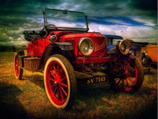 Vintage red old car - vintage,