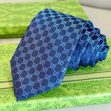 Blue Gucci GG Pattern 100%