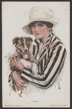 Woman & Cute Puppy "Alert"