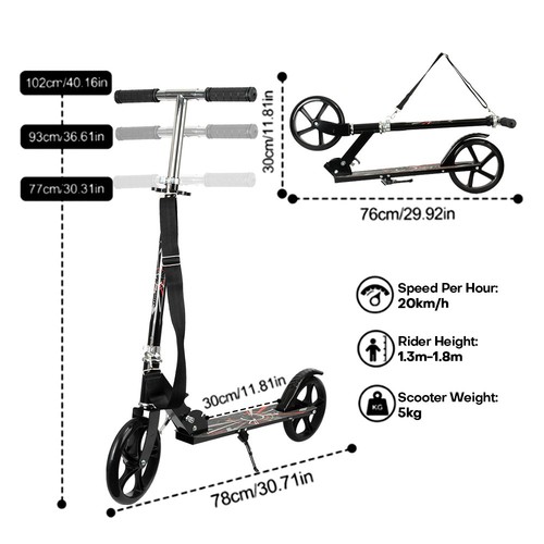 Folding kids scooter - folding, kick