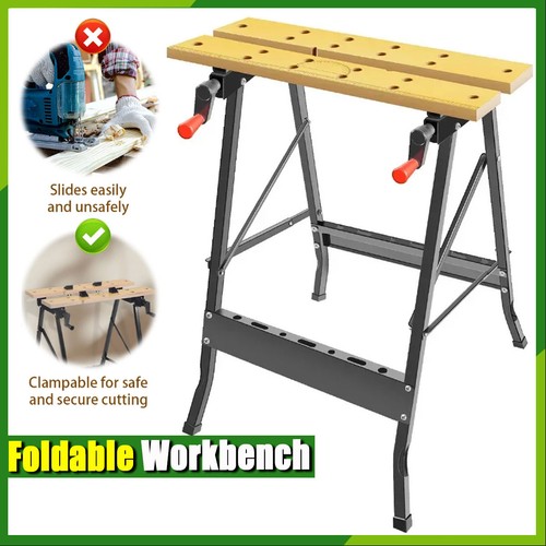 Foldable wooden workbench - wooden,